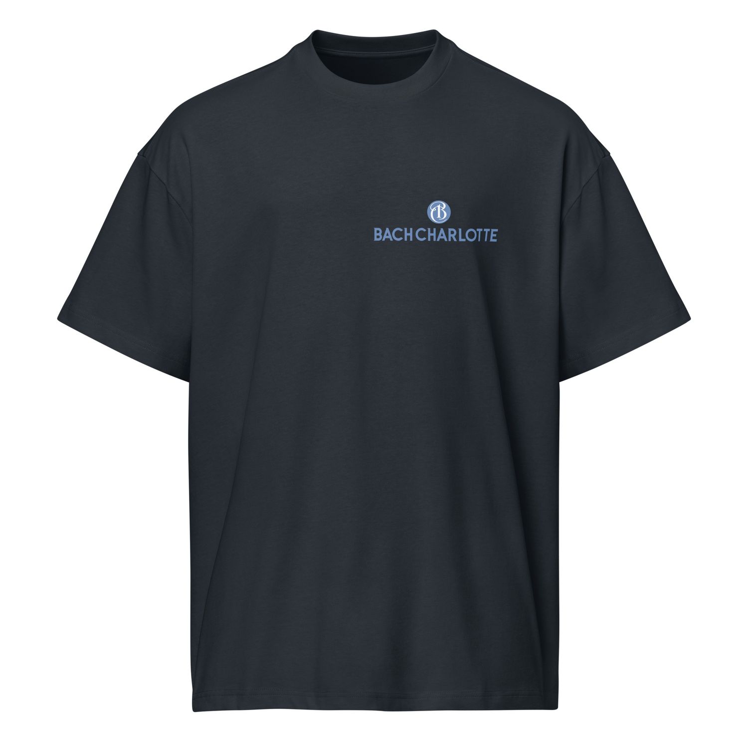 Men’s Box T-shirt - Navy Blazer with blue logos