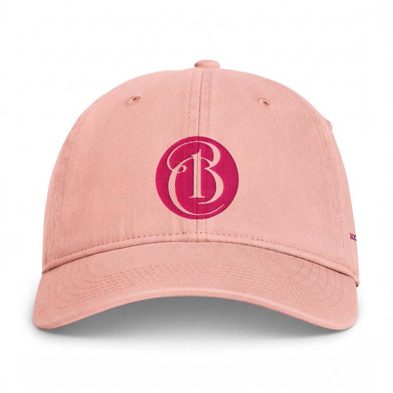 Coastal Washed Cap - Peachy, with Bach Charlotte logos