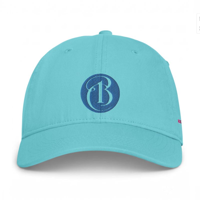 Coastal Washed Cap - Chalky Mint, with Bach Charlotte logos
