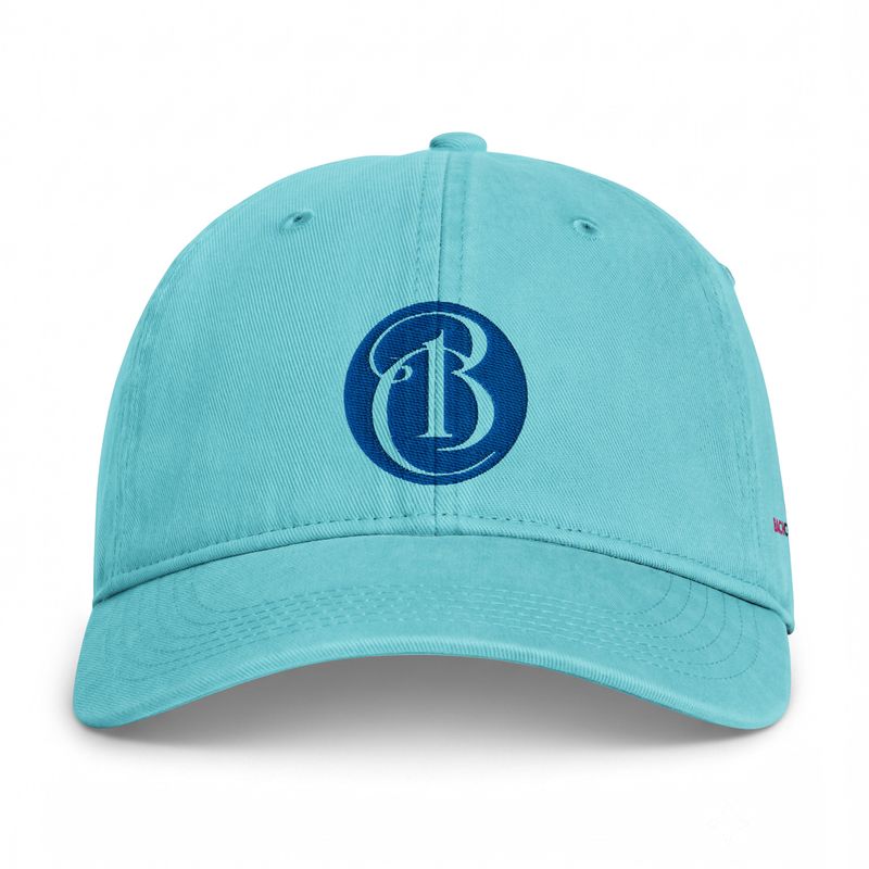 Coastal Washed Cap - Mint, with Bach Charlotte logos