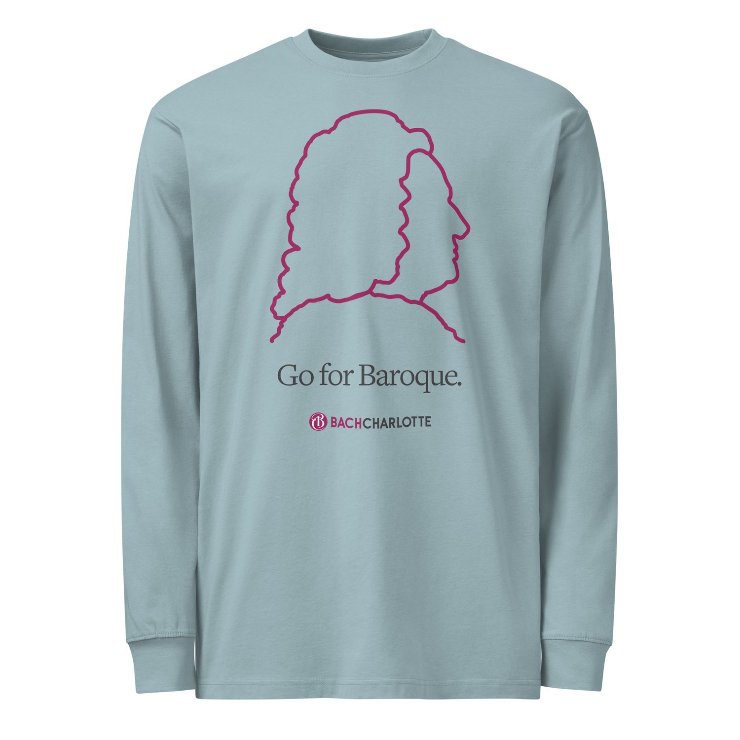 “Go for Baroque” Men’s Heavyweight Long Sleeve T-shirt - Agave