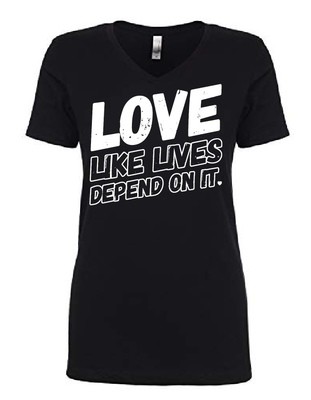 LOVE - Ladies V-Neck Tee