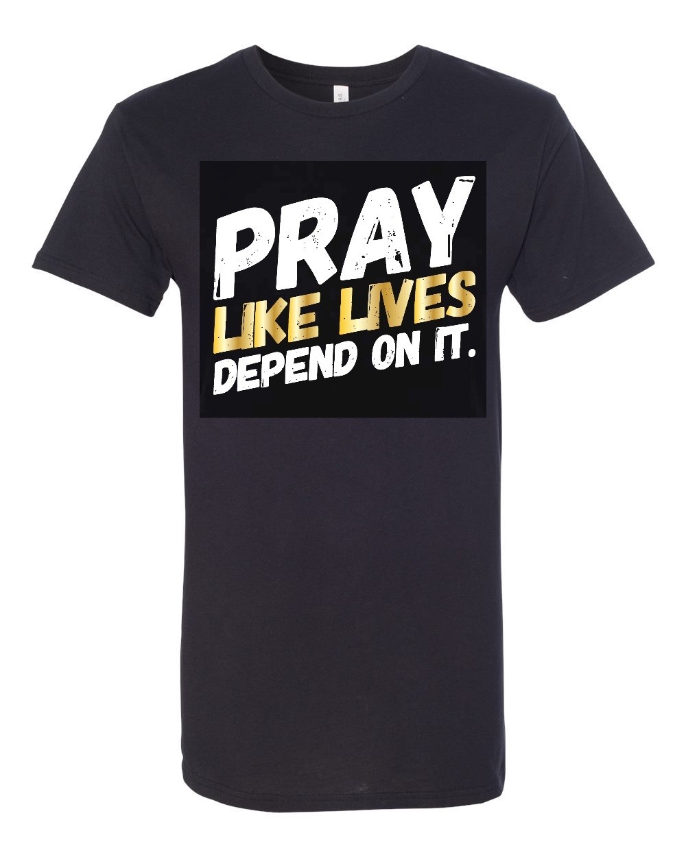 PRAY - Unisex Long Tee | with GOLD
