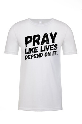PRAY - Crew Neck Tee | White PRAY - Crew Neck Tee | White