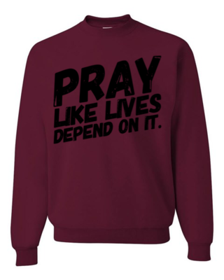 PRAY - Sweatshirt | Maroon