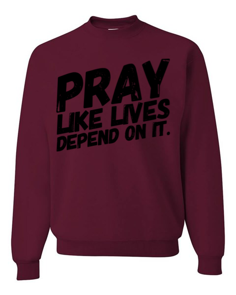 PRAY - Sweatshirt | Maroon PRAY - Sweatshirt | Maroon