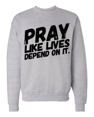PRAY - Sweatshirt | Light Steel PRAY - Sweatshirt | Light Steel