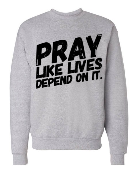 PRAY - Sweatshirt | Light Steel PRAY - Sweatshirt | Light Steel
