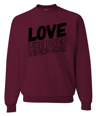LOVE - Sweatshirt | Maroon