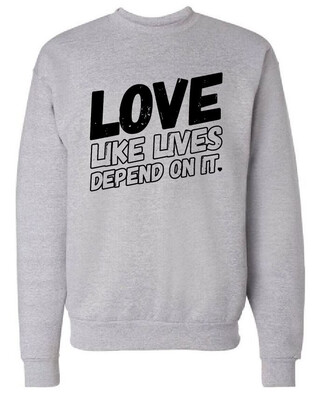 LOVE - Sweatshirt | Light Steel