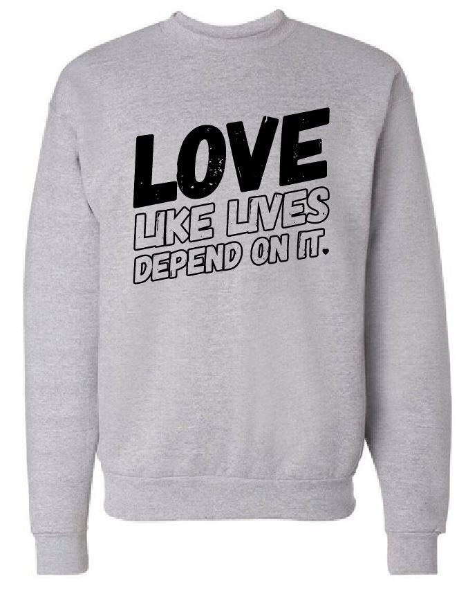 LOVE - Sweatshirt | Light Steel LOVE - Sweatshirt | Light Steel