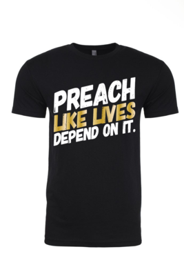 PREACH - Crew Neck Tee | with GOLD PREACH - Crew Neck Tee | with GOLD