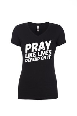 PRAY - Women's V Neck Tee
