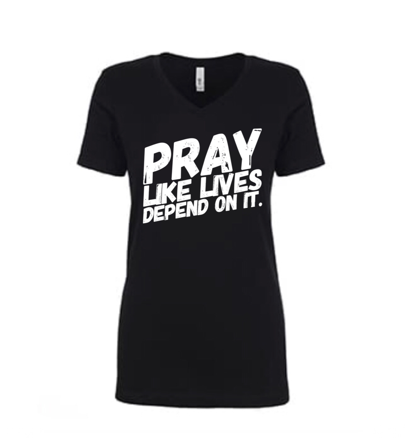 PRAY - Ladies V Neck Tee