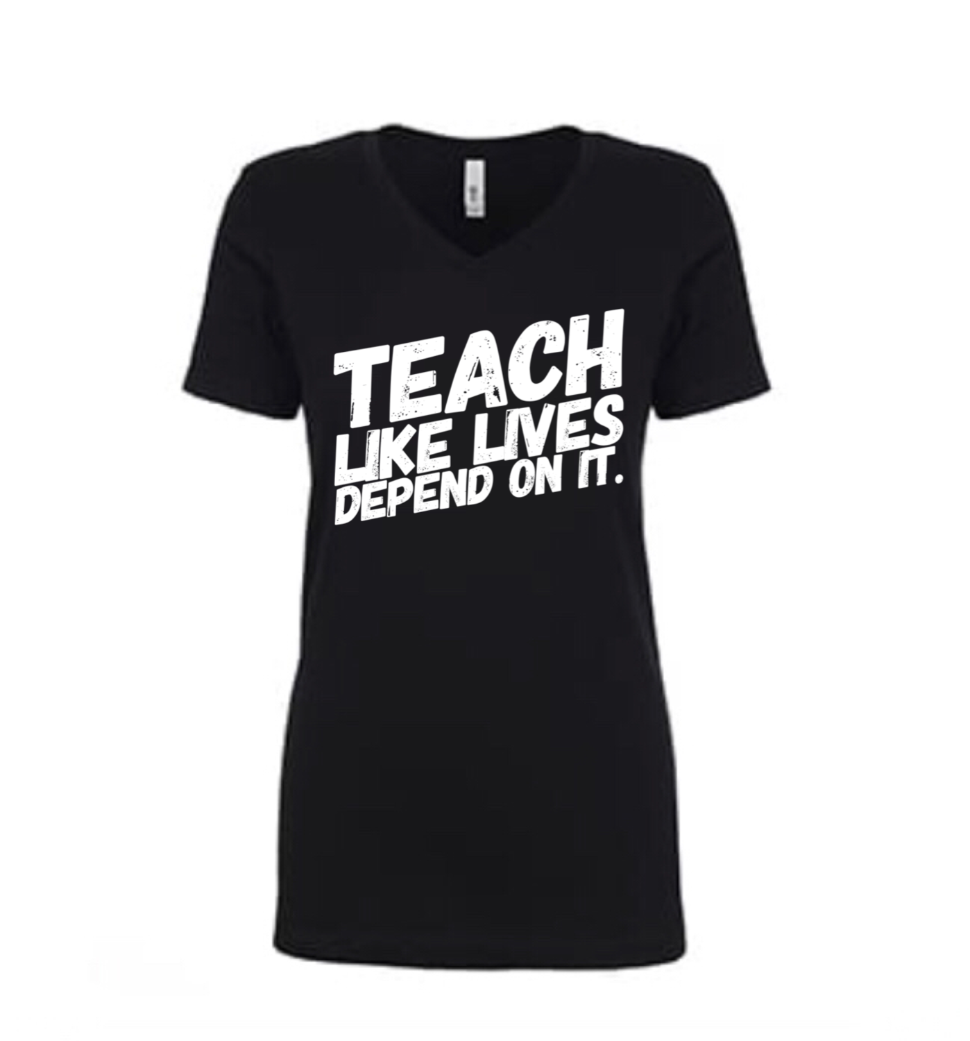 TEACH - Ladies V Neck Tee TEACH - Ladies V Neck Tee