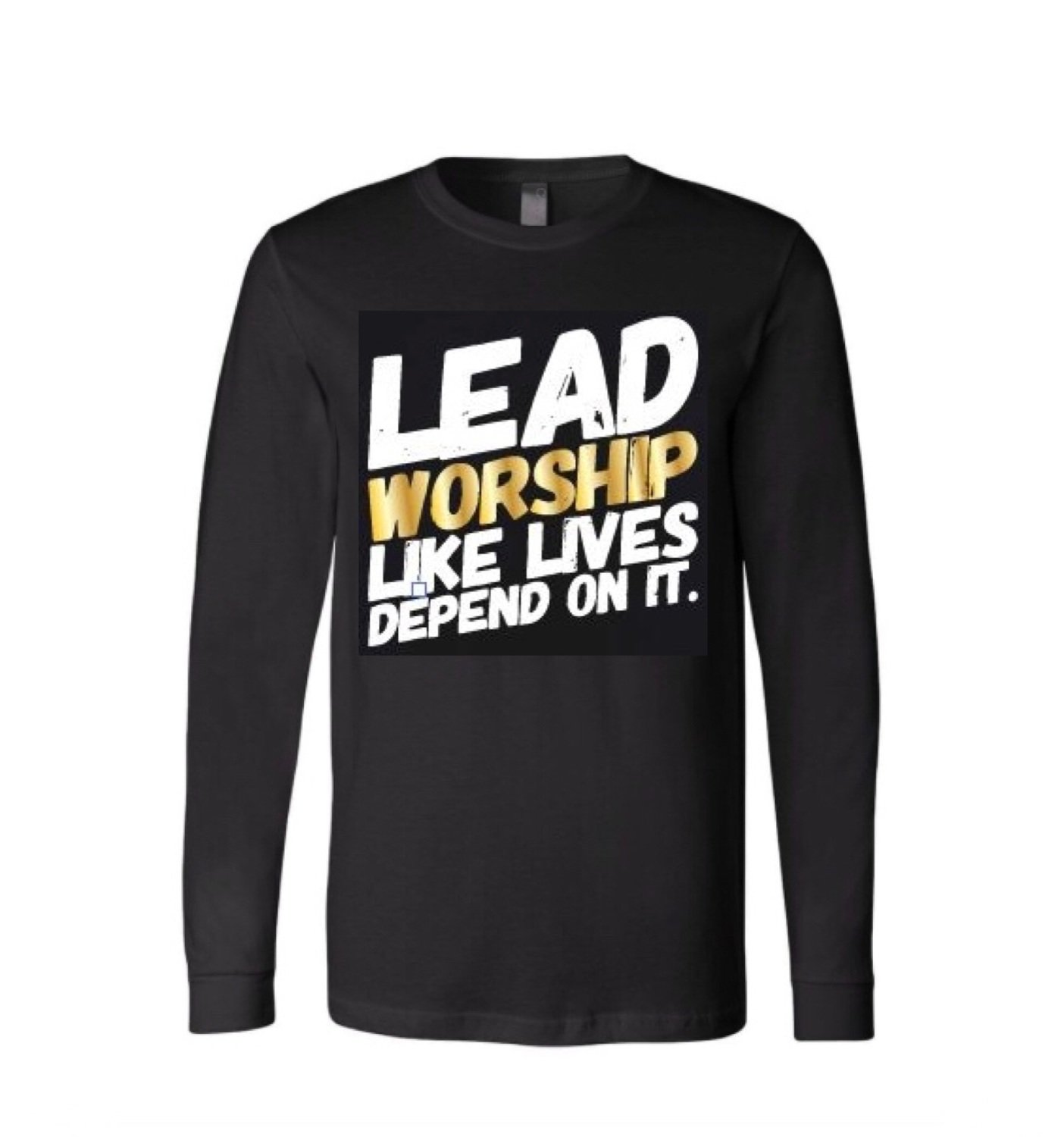 LEAD WORSHIP - Unisex Long Sleeve Tee | with GOLD LEAD WORSHIP - Unisex Long Sleeve Tee | with GOLD