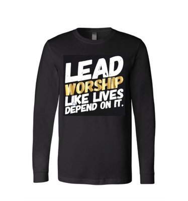 LEAD WORSHIP - Unisex Long Sleeve Tee | with GOLD