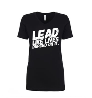 LEAD - Ladies V Neck Tee