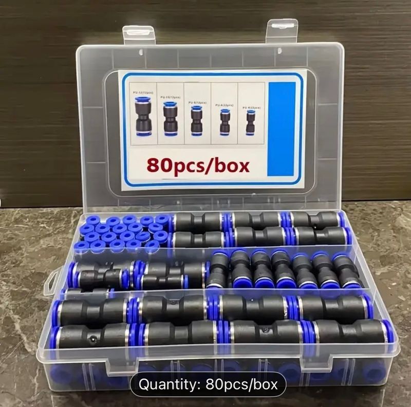 80 Piece ,High Quality - Quick Connect Air Joiner Fitting Kit