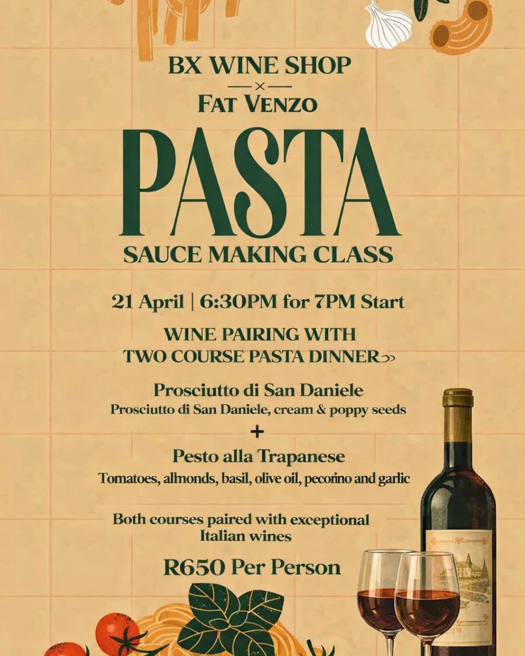 21 April 26 - Italian Cooking Class