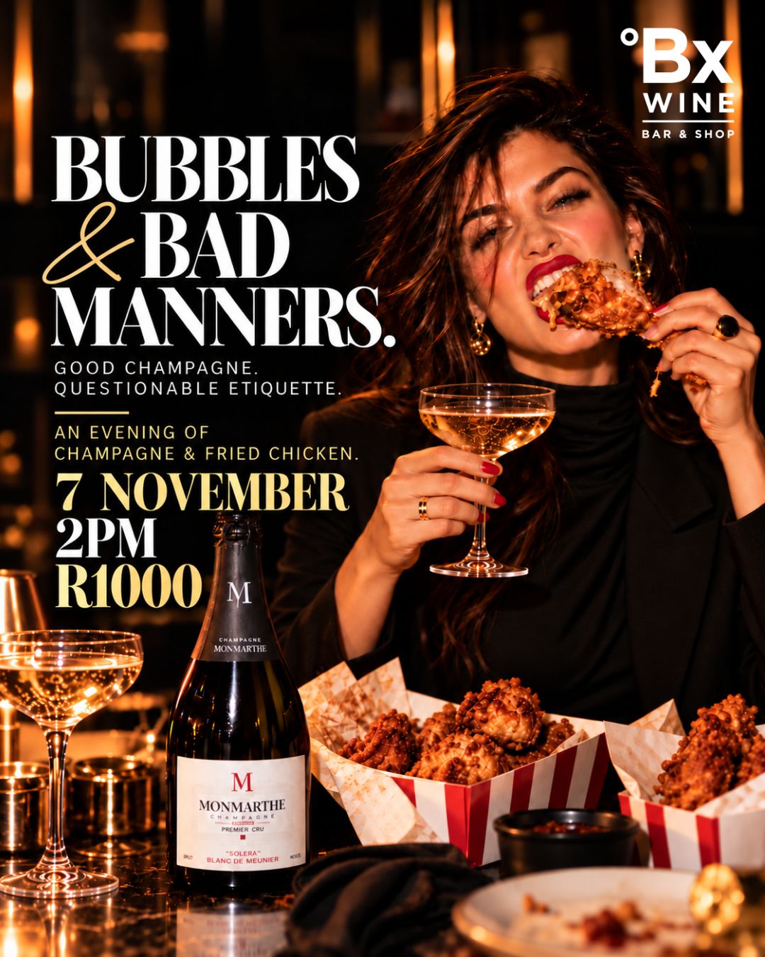 Bubbles &amp; Bad Manners  Champagne Event - 7 Nov