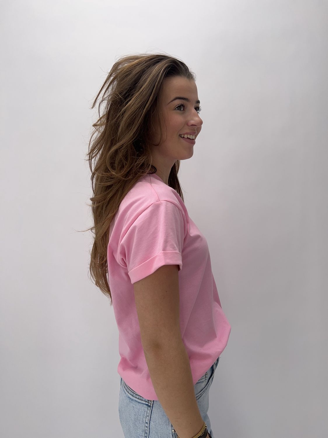 FS Uni logo boxy tee - pink