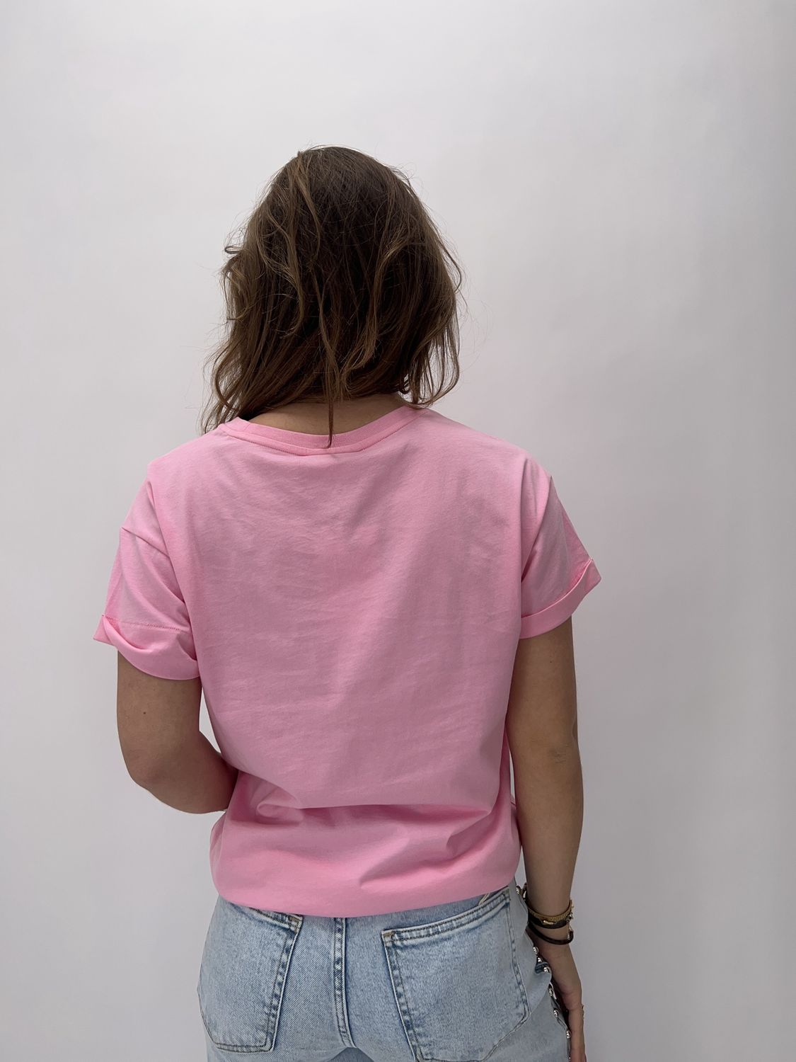 FS Uni logo boxy tee - pink