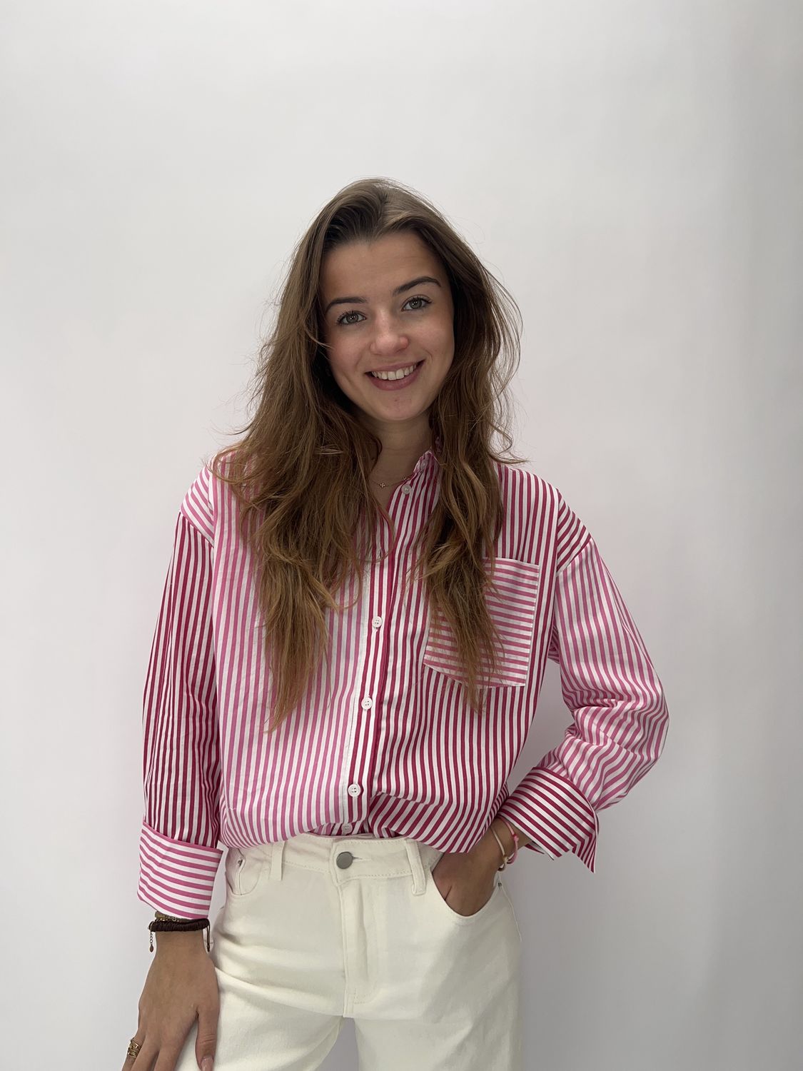 FS Talia stripe blouse - pink