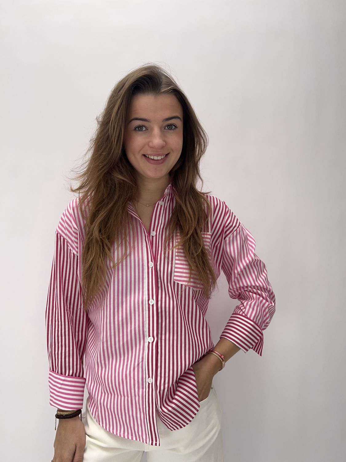 FS Talia stripe blouse - pink