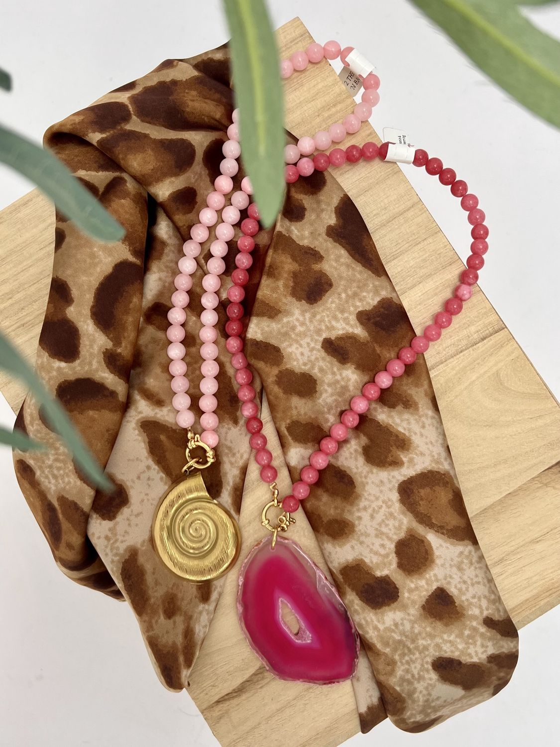 FS Pink jade ketting