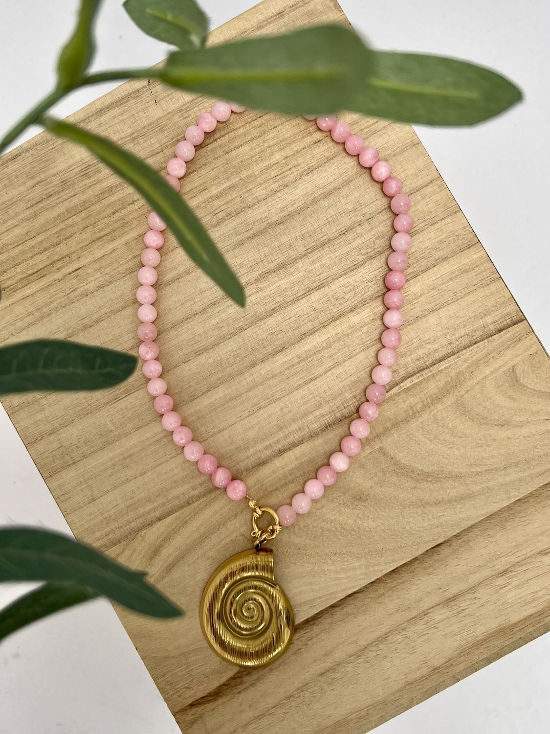 FS Soft pink jade ketting