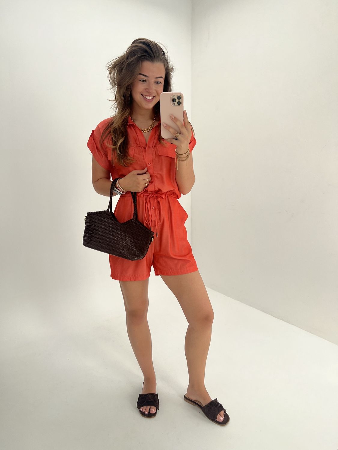 FS Charlie playsuit - coral