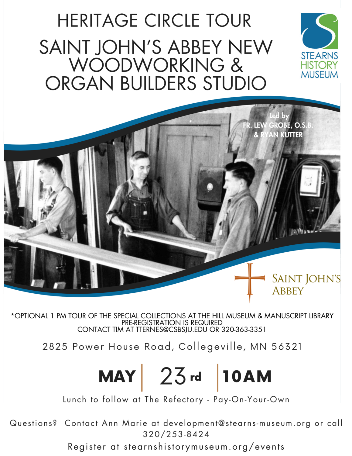 Heritage Circle Tour - Saint John&#39;s Abbey New Woodworking &amp; Organ Builders Studio