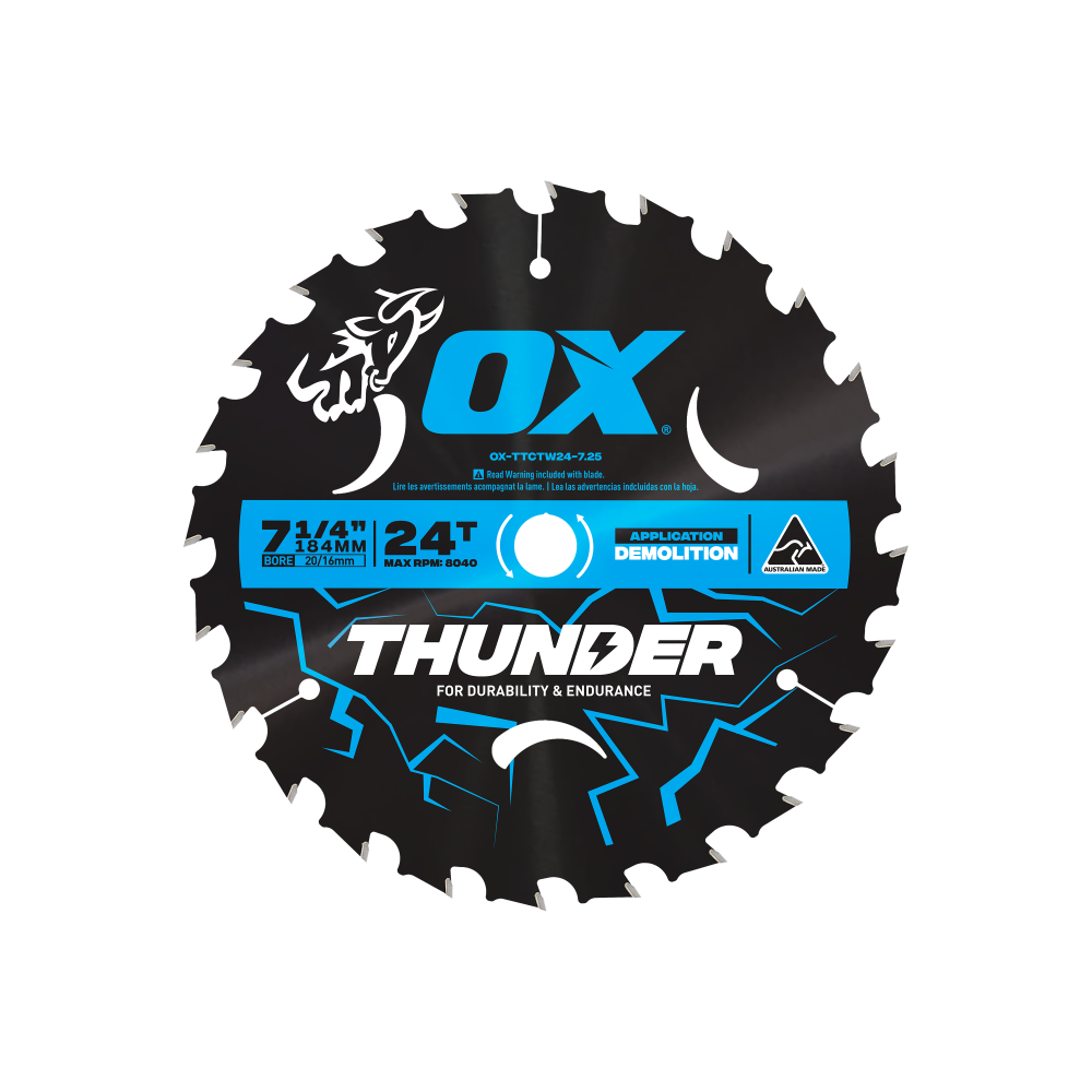 Hardware - Ox Tools Saw Blade (Demolition) 184mm