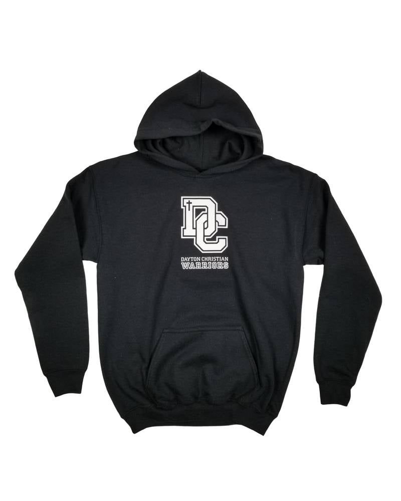 DAYTON CHRISTIAN HOODIE, Color: BLACK, Size: Youth S
