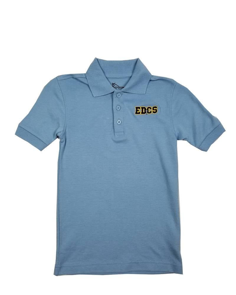 EAST DAYTON JERSEY SS KNIT SHIRT, Color: LT BLUE, Size: Youth XS
