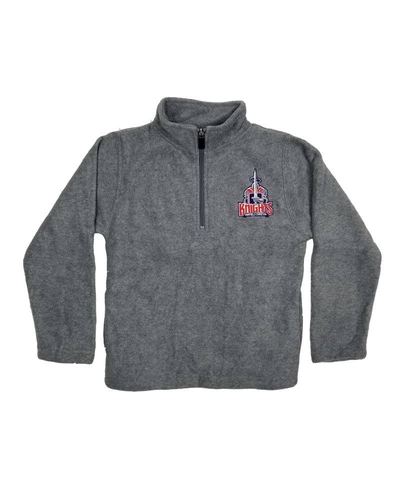 FAIRFIELD CHRISTIAN 1/4 ZIP FLEECE, Color: GRAY, Size: Youth XS