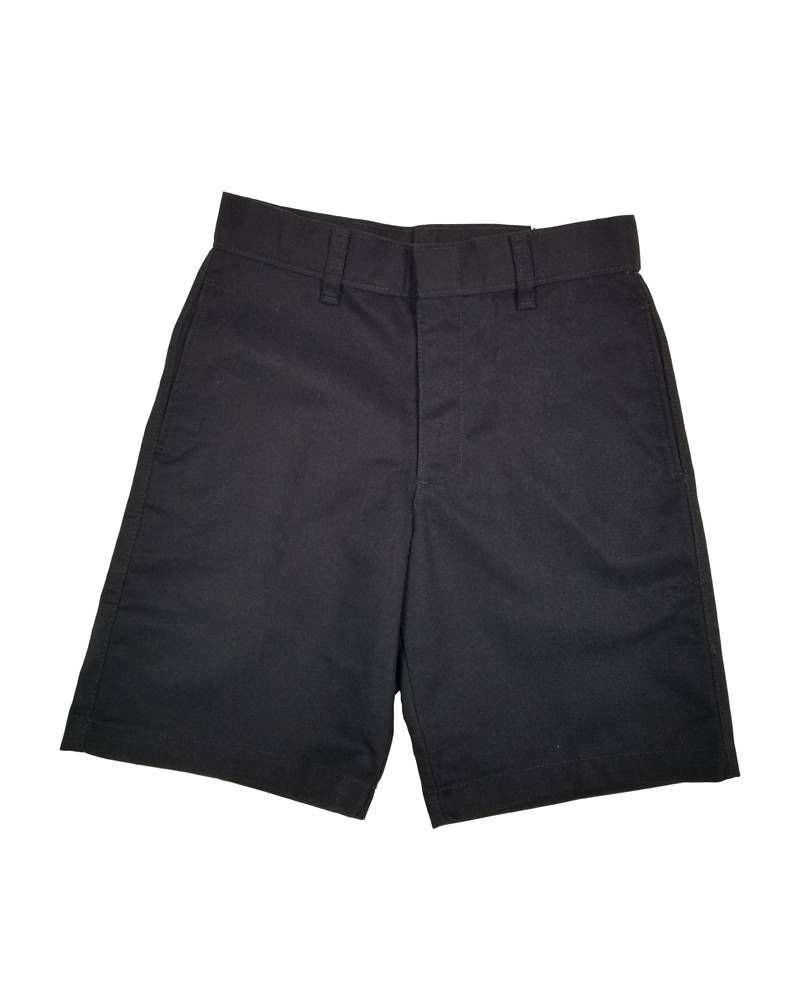 BOYS/MENS FLAT FRONT SHORTS BLACK