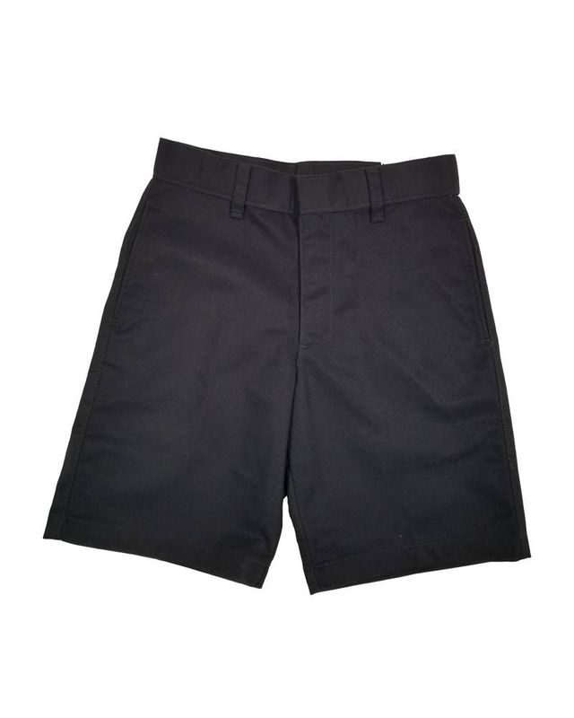 BOYS/MENS FLAT FRONT SHORTS BLACK