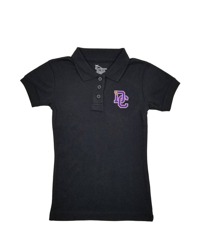 Dayton Christian Girls Jersey SS Polo - Black