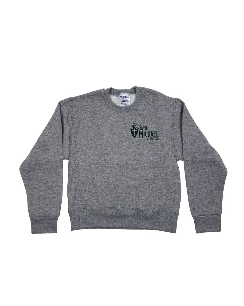 ST. MICHAEL WORTHINGTON SWEATSHIRT WITH CREST, Color: GREY, Size: Youth XS