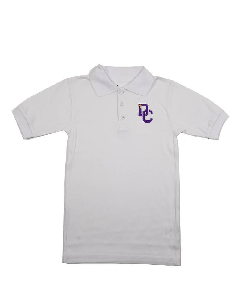Dayton Christian Jersey SS Polo - White