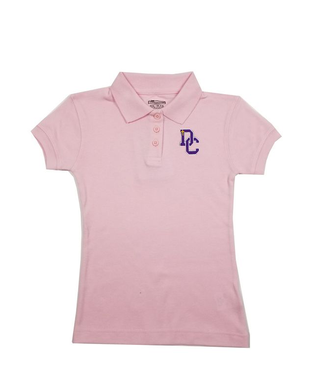 Dayton Christian Girls Jersey SS Polo - Pink