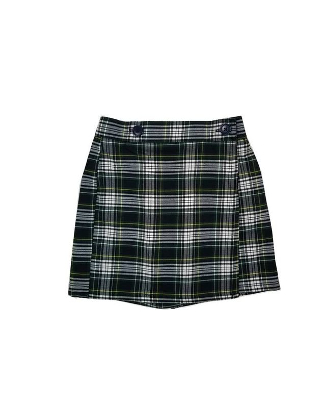 Wrap Front Skort Plaid 61