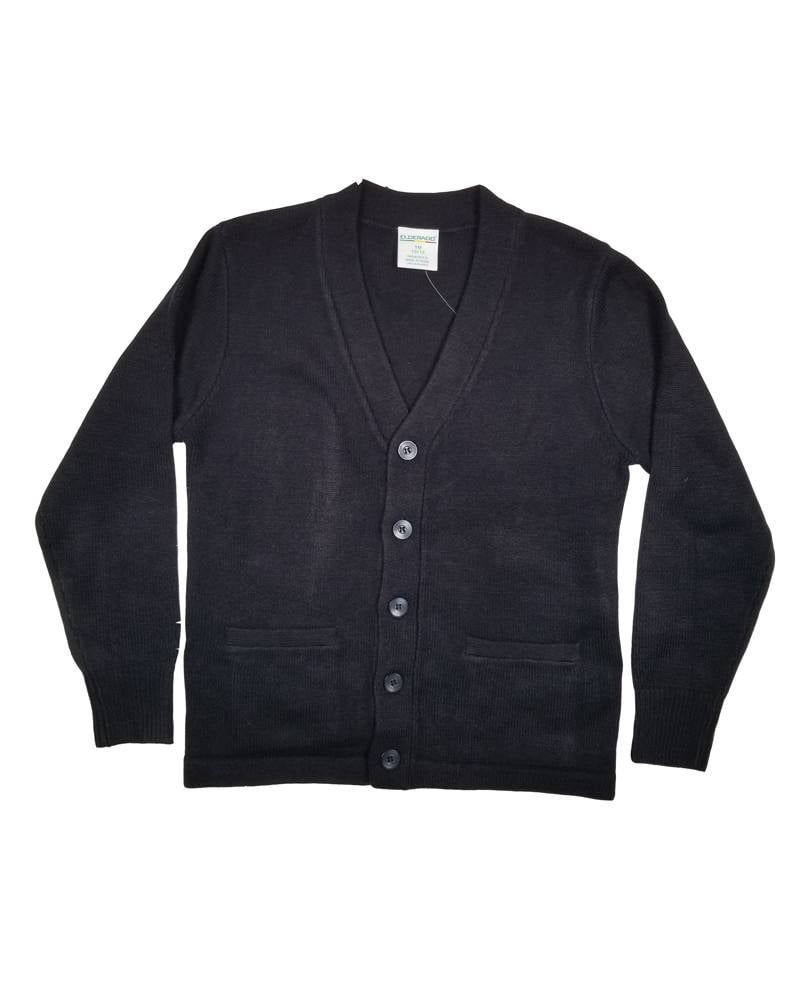V-NECK CARDIGAN W/ POCKET NAVY 