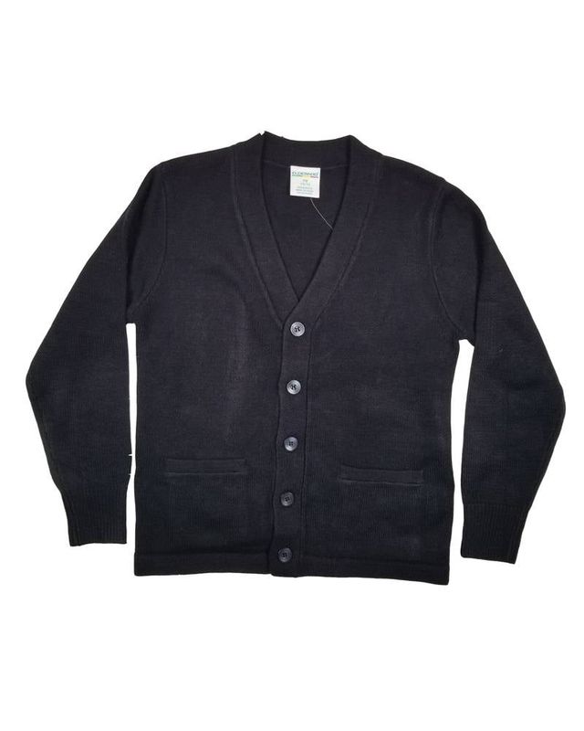 V-NECK CARDIGAN W/ POCKET NAVY 