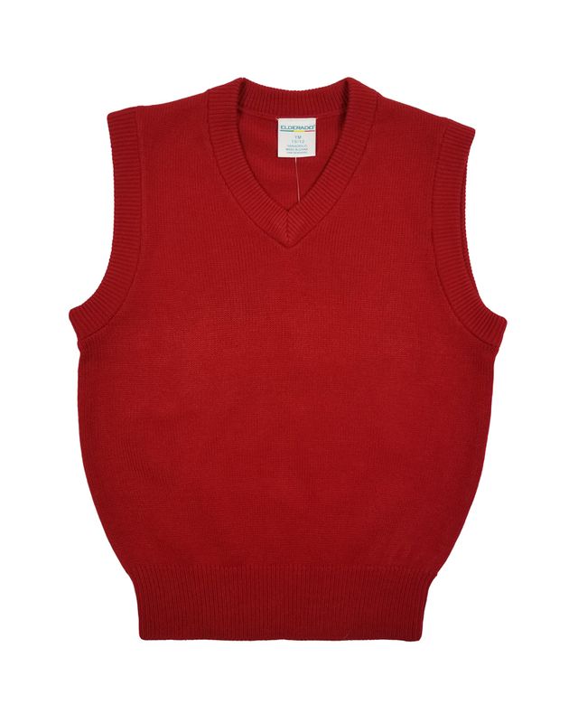 V/NECK SWEATER VEST RED