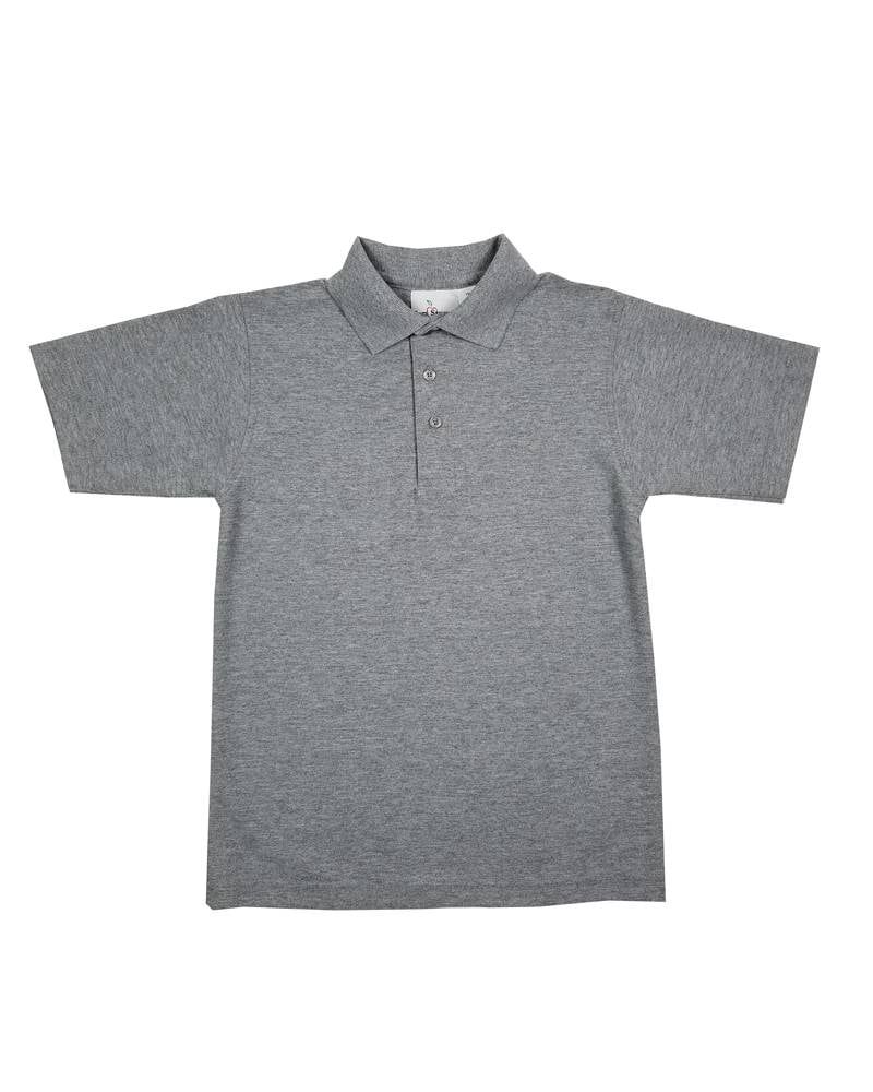 SHORT SLEEVE PIQUE KNIT SHIRT GREY