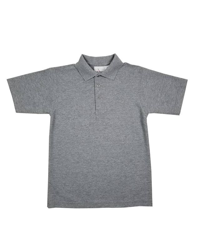 SHORT SLEEVE PIQUE KNIT SHIRT GREY