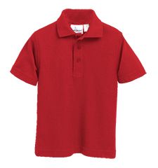 SHORT SLEEVE JERSEY KNIT SHIRT RED